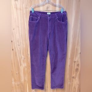 L.L. Bean Purple Corduroy Pants, Size 16